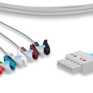 ECG Leadset, OEM Original CMO-07FT-5NAB Leadwire by Fukuda Denshi